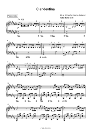 Sheet music, chords FILV, Edmofo - Clandestina