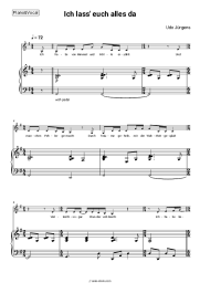 Sheet music, chords Udo Jürgens - Ich lass’ euch alles da