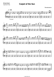 Sheet music, chords Renaissance - Carpet of the Sun