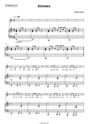 Sheet music, chords Rammstein - Schwarz