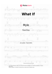 Sheet music, chords Myle, Isaak - What If