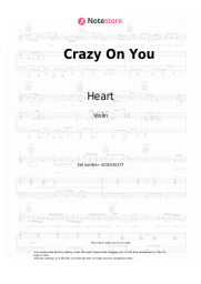 Sheet music, chords Heart - Crazy On You