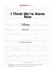 Sheet music, chords Tiffany - I Think We’re Alone Now