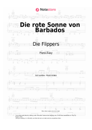 Sheet music, chords Die Flippers - Die rote Sonne von Barbados