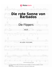 Sheet music, chords Die Flippers - Die rote Sonne von Barbados