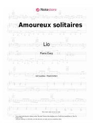 Sheet music, chords Lio - Amoureux solitaires