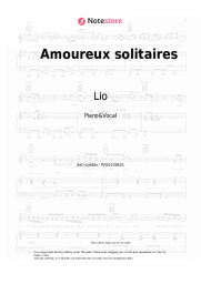 Sheet music, chords Lio - Amoureux solitaires