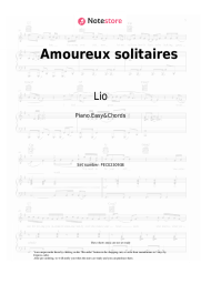 Sheet music, chords Lio - Amoureux solitaires