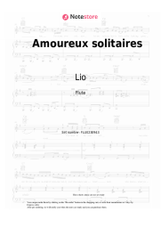 Sheet music, chords Lio - Amoureux solitaires