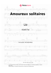 Sheet music, chords Lio - Amoureux solitaires