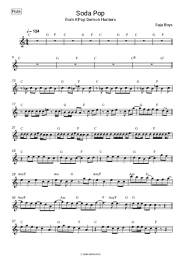 Sheet music, chords Saja Boys, Andrew Choi, Neckwav, Danny Chung, Kevin Woo, SamUIL, KPop Demon Hunters Cast - Soda Pop