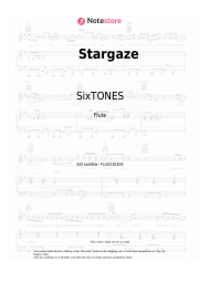 Sheet music, chords SixTONES - Stargaze