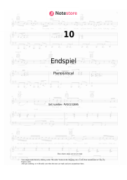 Sheet music, chords Endspiel - 10