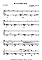 Sheet music, chords Elvis Presley - Unchained melody