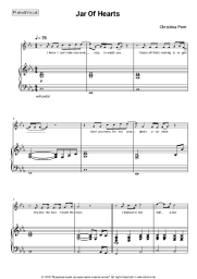 Sheet music, chords Christina Perri - Jar Of Hearts