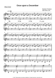 Sheet music, chords Stephen Flaherty - Once Upon a December (from 'Anastasia')