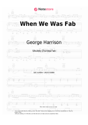 Sheet music, chords George Harrison - When We Was Fab