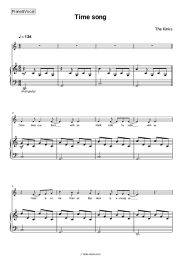 Sheet music, chords The Kinks - Time Song