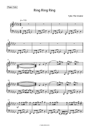 Sheet music, chords Tyler, The Creator - Ring Ring Ring