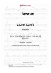 Sheet music, chords Lauren Daigle - Rescue