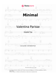 Sheet music, chords Valentina Parisse - Minimal