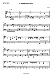 Sheet music, chords Dota - Bademeister*in