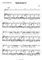 Sheet music, chords Dota - Bademeister*in