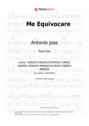 Sheet music, chords Antonio Jose - Me Equivocare