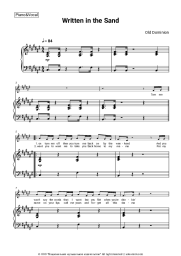 Sheet music, chords Old Dominion - Written in the Sand