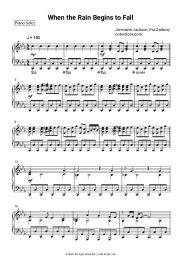 Sheet music, chords Jermaine Jackson, Pia Zadora - When the Rain Begins to Fall