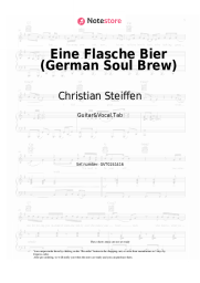 Sheet music, chords Christian Steiffen - Eine Flasche Bier (German Soul Brew)