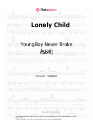 Sheet music, chords YoungBoy Never Broke Again - Lonely Child