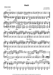 Sheet music, chords Tim Bendzko - Hoch