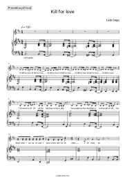 Sheet music, chords Lady Gaga - Kill For Love