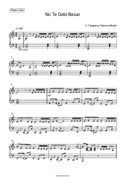 Sheet music, chords C. Tangana, Paloma Mami, Alizzz - No Te Debí Besar