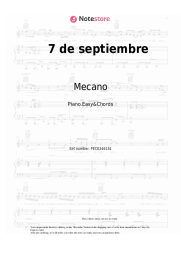 Sheet music, chords Mecano - 7 de septiembre