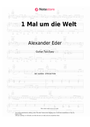 Sheet music, chords Alexander Eder, SDP - 1 Mal um die Welt