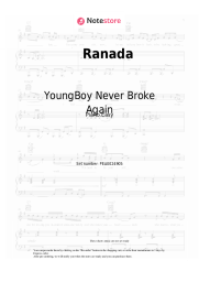 Sheet music, chords YoungBoy Never Broke Again - Ranada