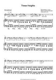 Sheet music, chords Bassjackers, Lucas & Steve, Caroline Pennell - These Heights