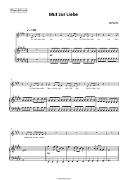 Sheet music, chords AnNa R. - Mut zur Liebe