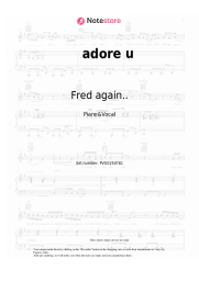Sheet music, chords Fred again.., Obongjayar - adore u