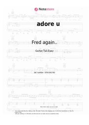 Sheet music, chords Fred again.., Obongjayar - adore u