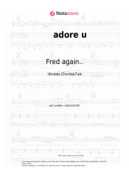 Sheet music, chords Fred again.., Obongjayar - adore u