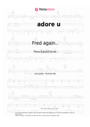 Sheet music, chords Fred again.., Obongjayar - adore u