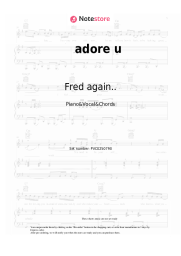Sheet music, chords Fred again.., Obongjayar - adore u