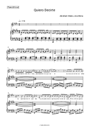 Sheet music, chords Abraham Mateo, Ana Mena - Quiero Decirte