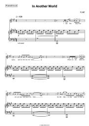 Sheet music, chords EJAE - In Another World