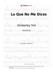 Sheet music, chords Kimberley Tell - Lo Que No Me Dices
