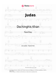 Sheet music, chords Dschinghis Khan - Judas