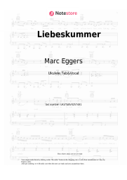 Sheet music, chords Marc Eggers, Pietro Lombardi - Liebeskummer